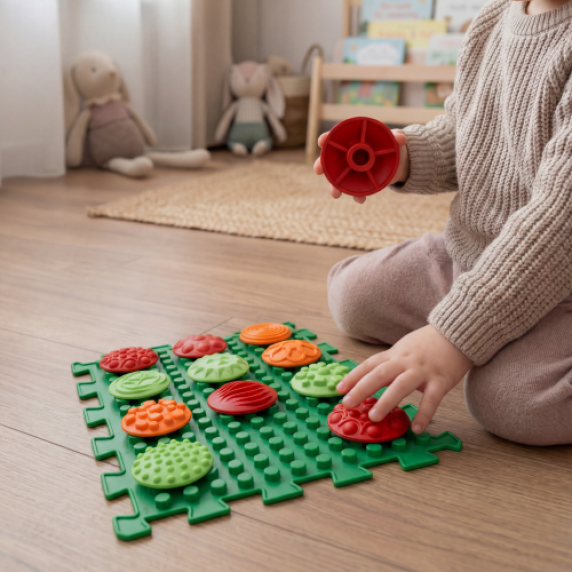 Ortopediniai taktilinių pojūčių kilimėliai Ortek „Raštai“ (6 + 72 vnt.)