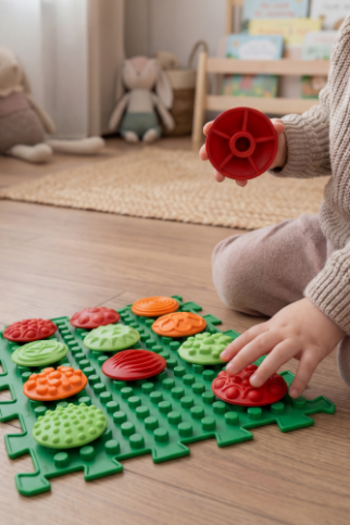 Taktilinių pojūčių kilimėlis Ortek „Raštai“ (4 + 48 vnt.) Taktilinių pojūčių kilimėlis Ortek „Raštai“ (4 + 48 vnt.)