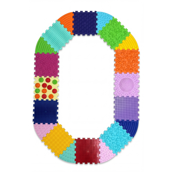 Ortopedinių masažinių kilimėlių rinkinys Ortek "Multi Mix" (12 + 8 + 12 vnt.)