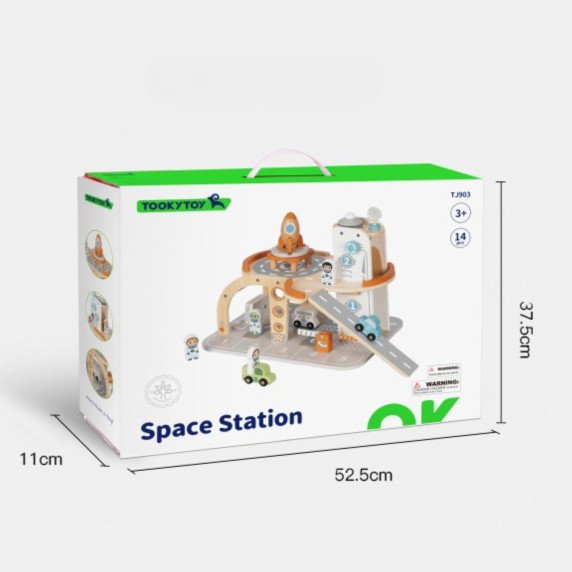 TOOKY TOY Medinis kosmoso stotelė su aikštele
