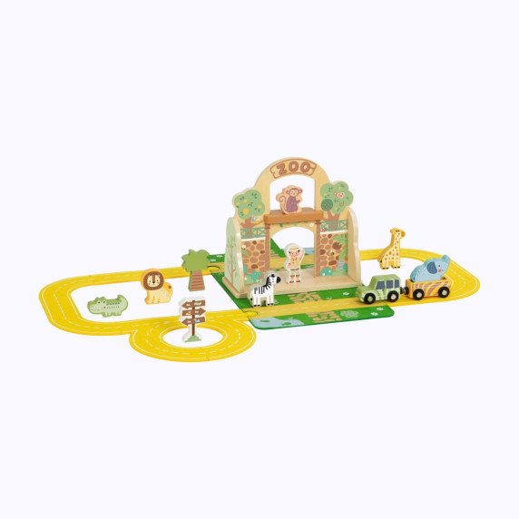 TOOKY TOY Mini Zoo Portable Gyvūnų Krepšio Rinkinys