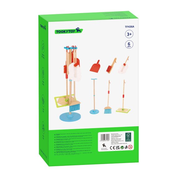 TOOKY TOY Medinis valymo rinkinys vaikams 6 vnt.