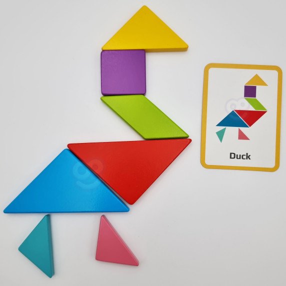 TOOKY TOY Medinis Tangram dėlionė