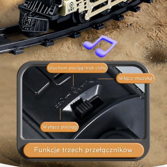 WOOPIE Klasikinis garvežys XXL geležinkelio trasa