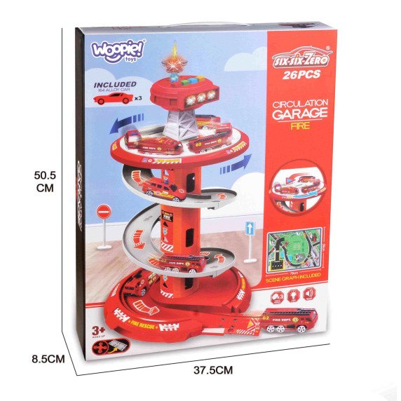 WOOPIE Spiral Track Car Garage 3 vnt.