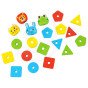 WOOPIE GREEN Montessori galvosūkių piramidės gyvūnai 27 vnt FSC