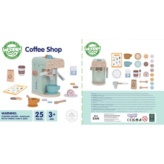 WOOPIE GREEN Medinis kavos aparatas Pasisavinimo baristas 25 vnt.