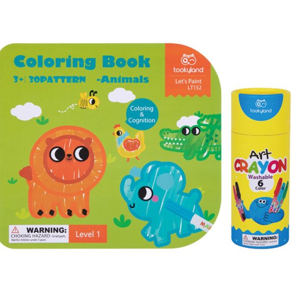 Tooky Toy Edukacinė Montesori dėžutė-žaidimas Rebusas Oro lentelė su abaku 6 viename nuo 3 metų
