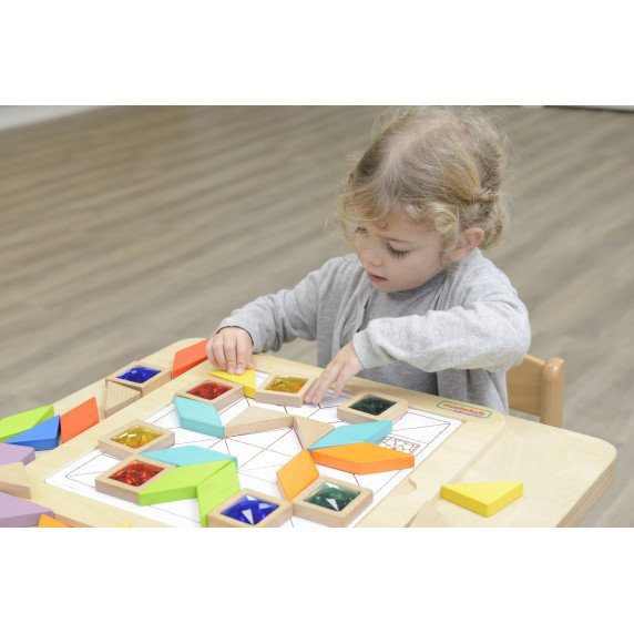 MASTERKIDZ Mokymosi rusys Montessori spalvų ir formų mokymosi mozaikos galvosūkis