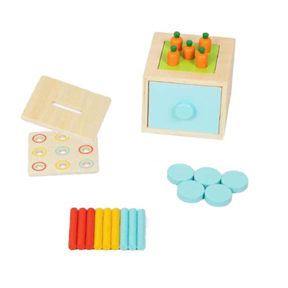 TOOKY TOY dėžutė XXL Montessori mokomoji 7in1 jutiminė dėžutė 16-18 mėnesių