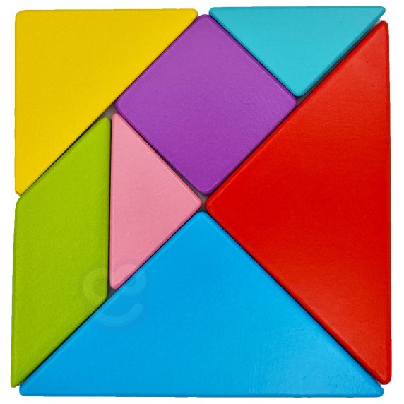 TOOKY TOY Medinis Tangram dėlionė