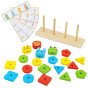 WOOPIE GREEN Montessori galvosūkių piramidės gyvūnai 27 vnt FSC