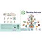 WOOPIE GREEN Balansuojantys mediniai gyvūnai stambinami puzzle FSC