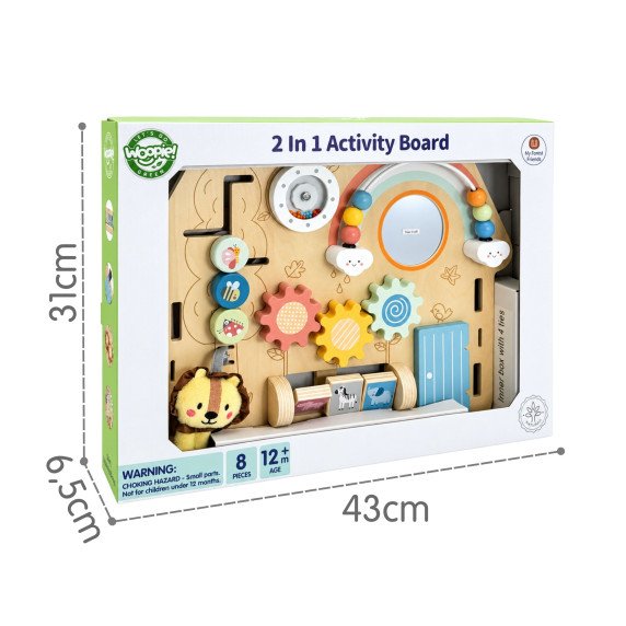 WOOPIE GREEN 2-in-1 Namų manipuliavimo lentos 8 vnt.