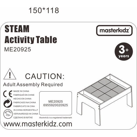 MASTERKIDZ Medinis Edukacinis Stalas + STEM SIENOS PRIEDAI