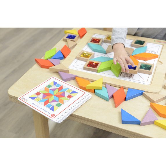 MASTERKIDZ Mokymosi rusys Montessori spalvų ir formų mokymosi mozaikos galvosūkis