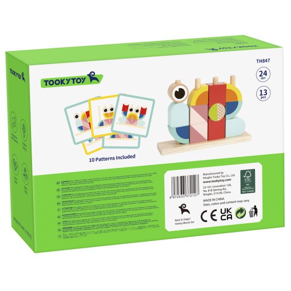 TOOKY TOY Kūrybinis medinis 3D kosmoso blokų krabas