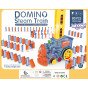 WOOPIE Elektrinis Traukinio Lokomotyvas Domino Blokams su Garu 80 vnt.