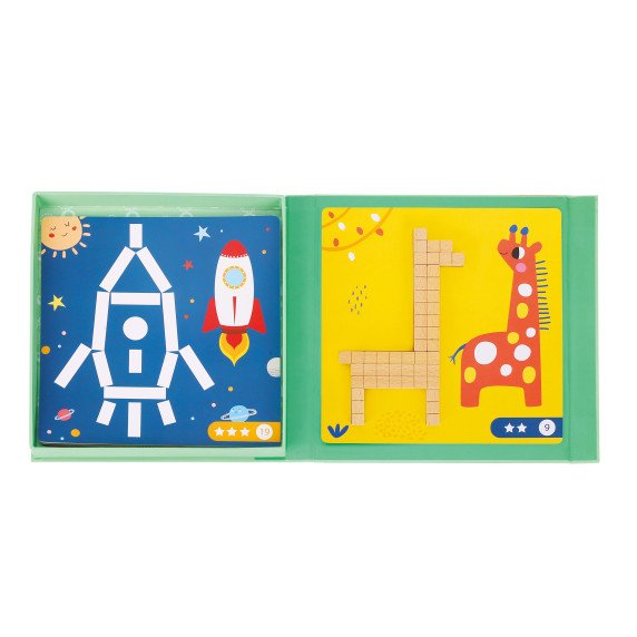 TOOKY TOY Mįslės Loginio Žaidimo Mįslės Magnetinės Kokybinės Plokštelės Vaikams 49 vnt.