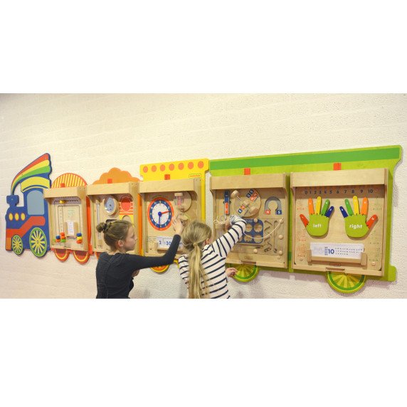MASTERKIDZ FLEX Edukacinių lentelių tvirtinimo sistema „Traukinys"