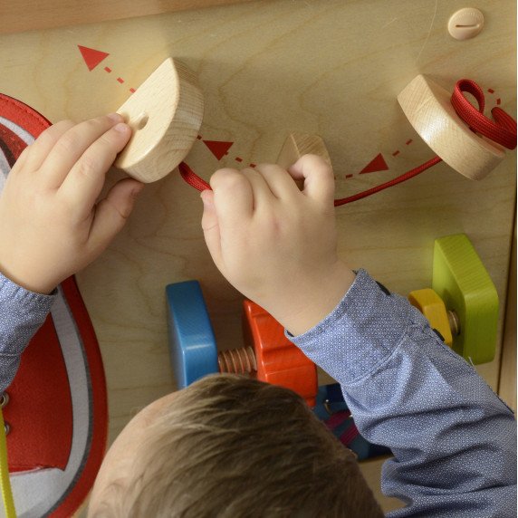 MASTERKIDZ Lavinamoji rankų miklumo - rišimo lenta