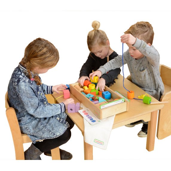Didelis medinis Montesori siūlų įtraukiklis MASTERKIDZ