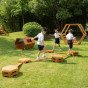 KLASIKINIS PASAULIS EDU Medinis Takelio Balanso Slydimo XXL Veiklos Takelis