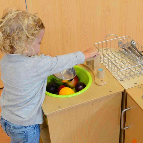 MASTERKIDZ Balta spintelė su praustuvu