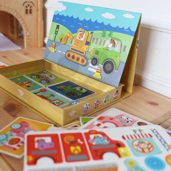 TOOKY TOY Montessori mokomasis dėlionės magnetinis dėžutė vaikams 80 vnt.