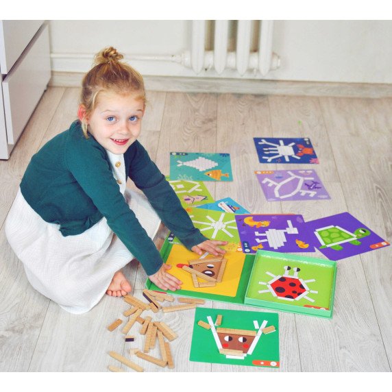 TOOKY TOY Mįslės Loginio Žaidimo Mįslės Magnetinės Kokybinės Plokštelės Vaikams 49 vnt.
