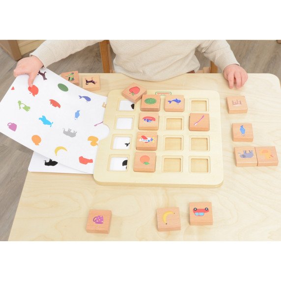 MASTERKIDZ Tamsiųjų formų atpažinimo žaidimas - poravimas - Montessori