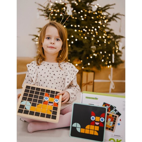 TOOKY TOY Medinis mozaikinis Montessori galvosūkis