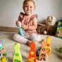 TOOKY TOY Mediniai boulingo kamuoliukai vaikams 6 vnt. + Kamuoliukas