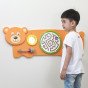 VIGA Jutiklinis Manipuliacinis Meškiukas Lenta FSC Montessori Sertifikatas