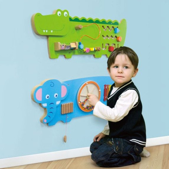 Montessori sensorinė manipuliacinė lenta „Dramblys“