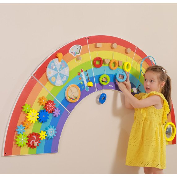 VIGA Medinis jutiklinio- manipuliavimo lenta EDU Rainbow FSC Sertifikatas