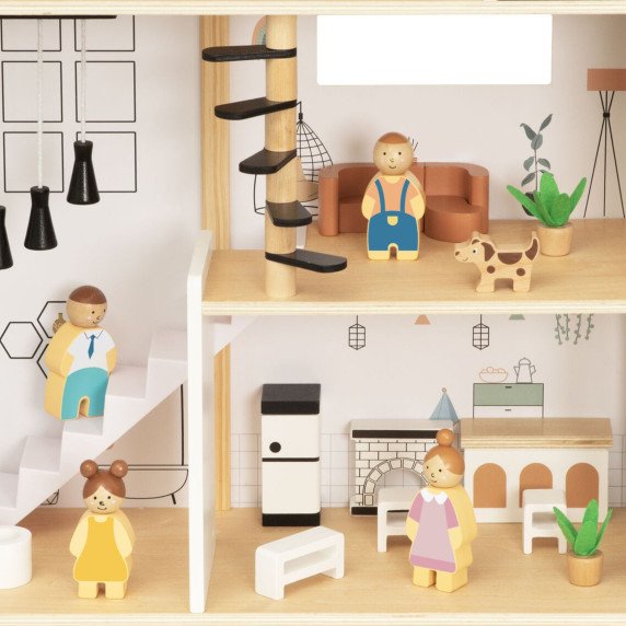TOOKY TOY Medinis lėlių namas 25 detalių