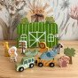 TOOKY TOY Mini Zoo Portable Gyvūnų Krepšio Rinkinys