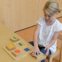 MASTERKIDZ Montessori Mediniai Kvadratai ir Spalvų Jutiklinis Rūšiaviklis