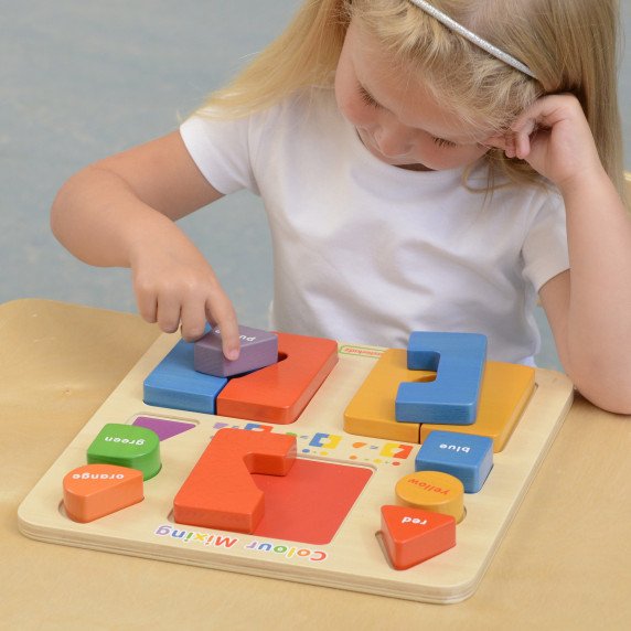 MASTERKIDZ Edukacinė lentyna išmanusis dėlionės rodymas mišrių spalvų Montessori metodu