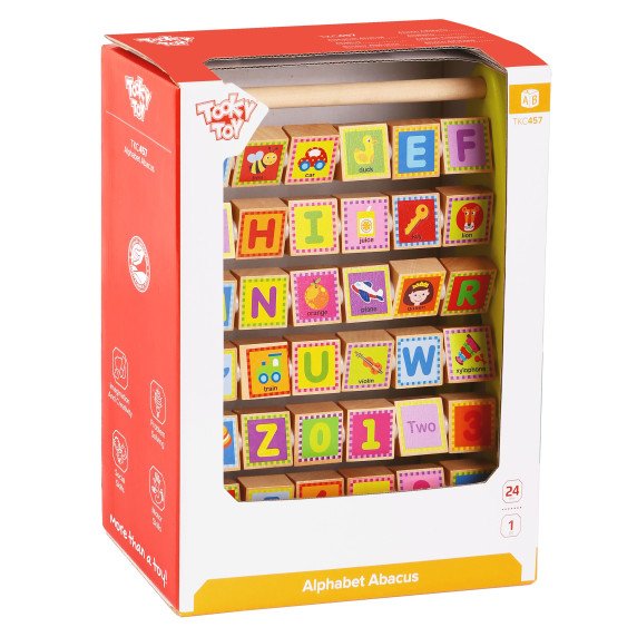 TOOKY TOY Abėcėlės, skaičiai, žodžiai, žodeliai Skaičiavimo prietaisas