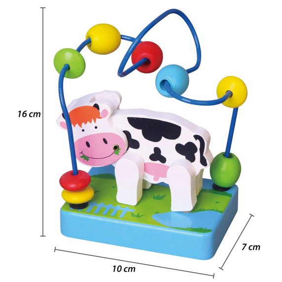 VIGA medinis labirintas su varikliukais Little Cow