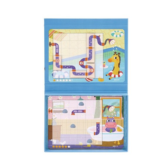 TOOKY TOY Logikos žaidimas Magnetinė lentos galvosūkis vaikams 40 vnt.