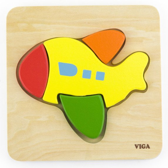 VIGA Pirmoji medinė puzzle lėktuvas kūdikiui