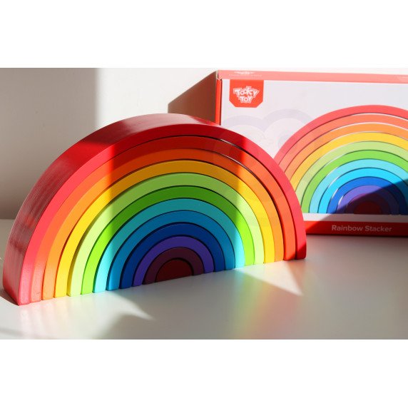 TOOKY TOY Medinis galvosūkis Montessori Vaivorykštė