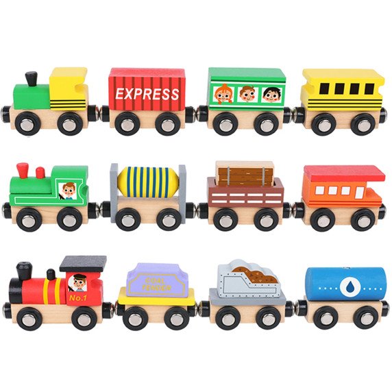 Tooky Toy Mediniai Magnetiniai Automobiliai