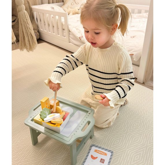TOOKY TOY pusryčių rinkinys su lėkšte ir priedais