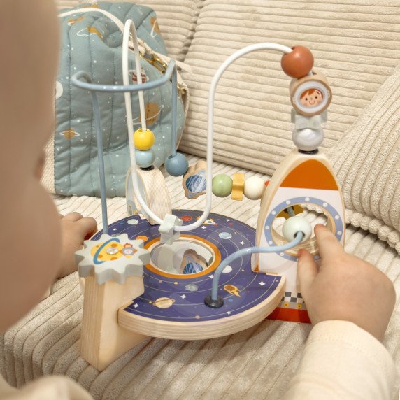 TOOKY TOY Medinis Raketos variklio kilpa labirintas