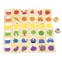 VIGA Edukacinis Medinis Puzzle Rūšiavimo, Keitimo Spalvų Ir Formų 38 Dalys Montessori
