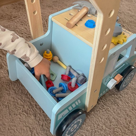 TOOKY TOY Medinis laikrodis automobilis Mini STEM darbo dirbtuvė